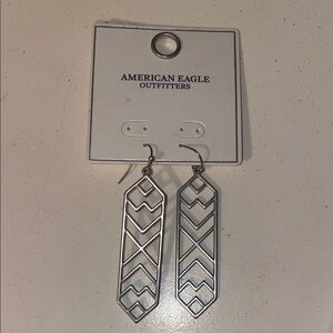 American Eagle Outfitters Silver Geometric Drop Earrings